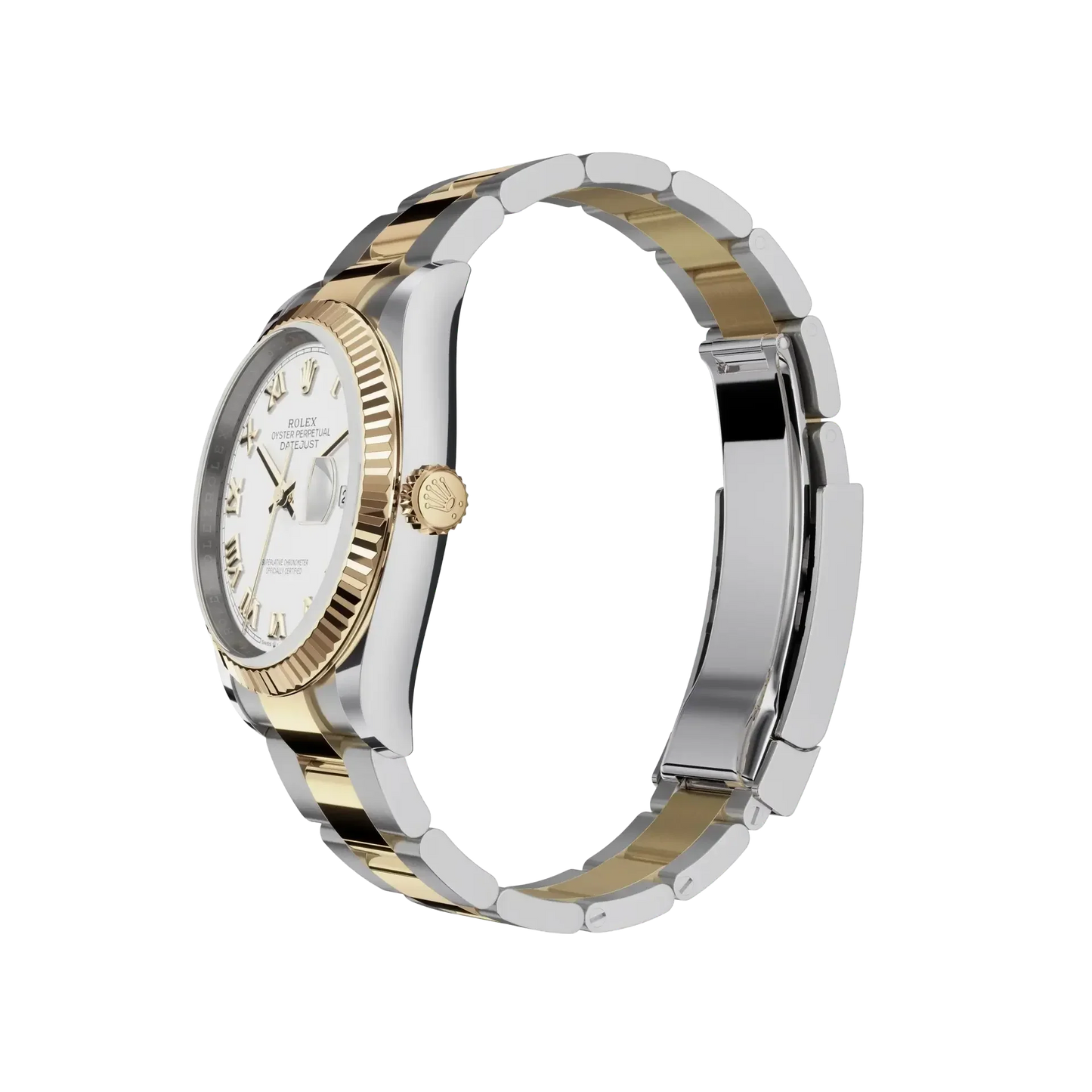 Datejust 36 mm White Dial, Yellow Rolesor 126233-0030