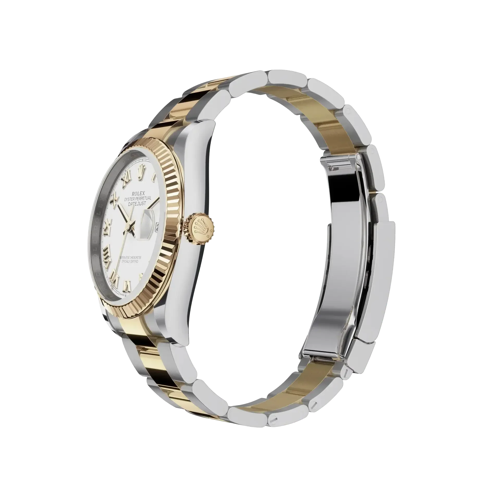 Datejust 36 mm White Dial, Yellow Rolesor 126233-0030
