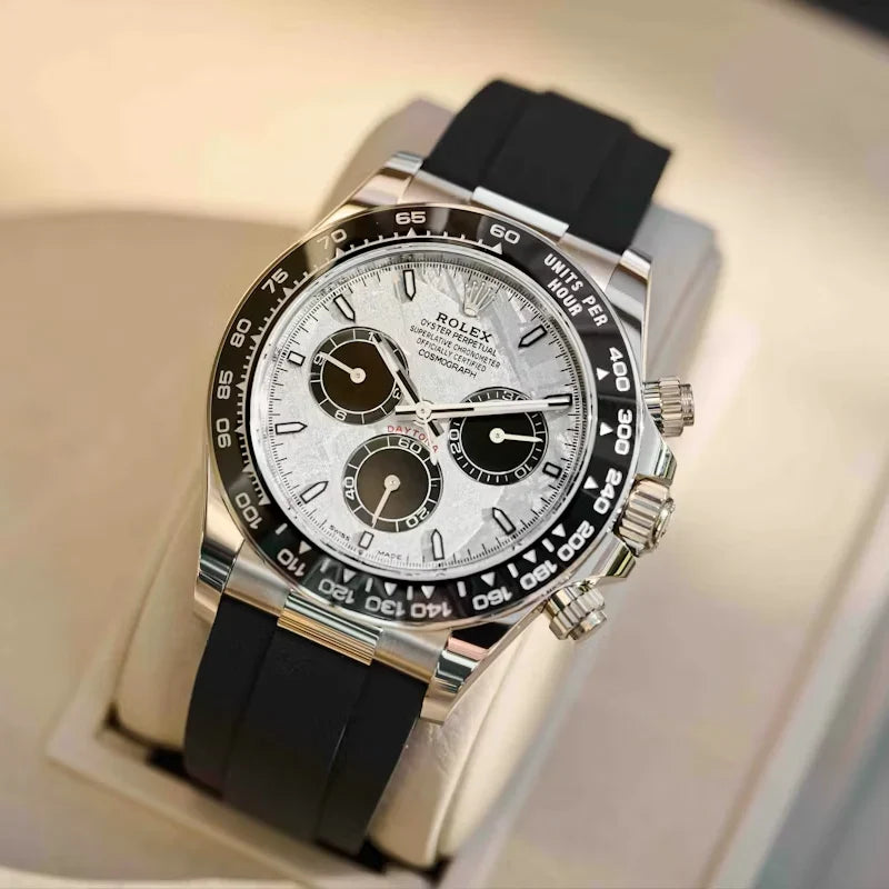 Daytona 40mm Oyster Perpetual White Gold with Meteorite and Black Dial M126519LN-0007