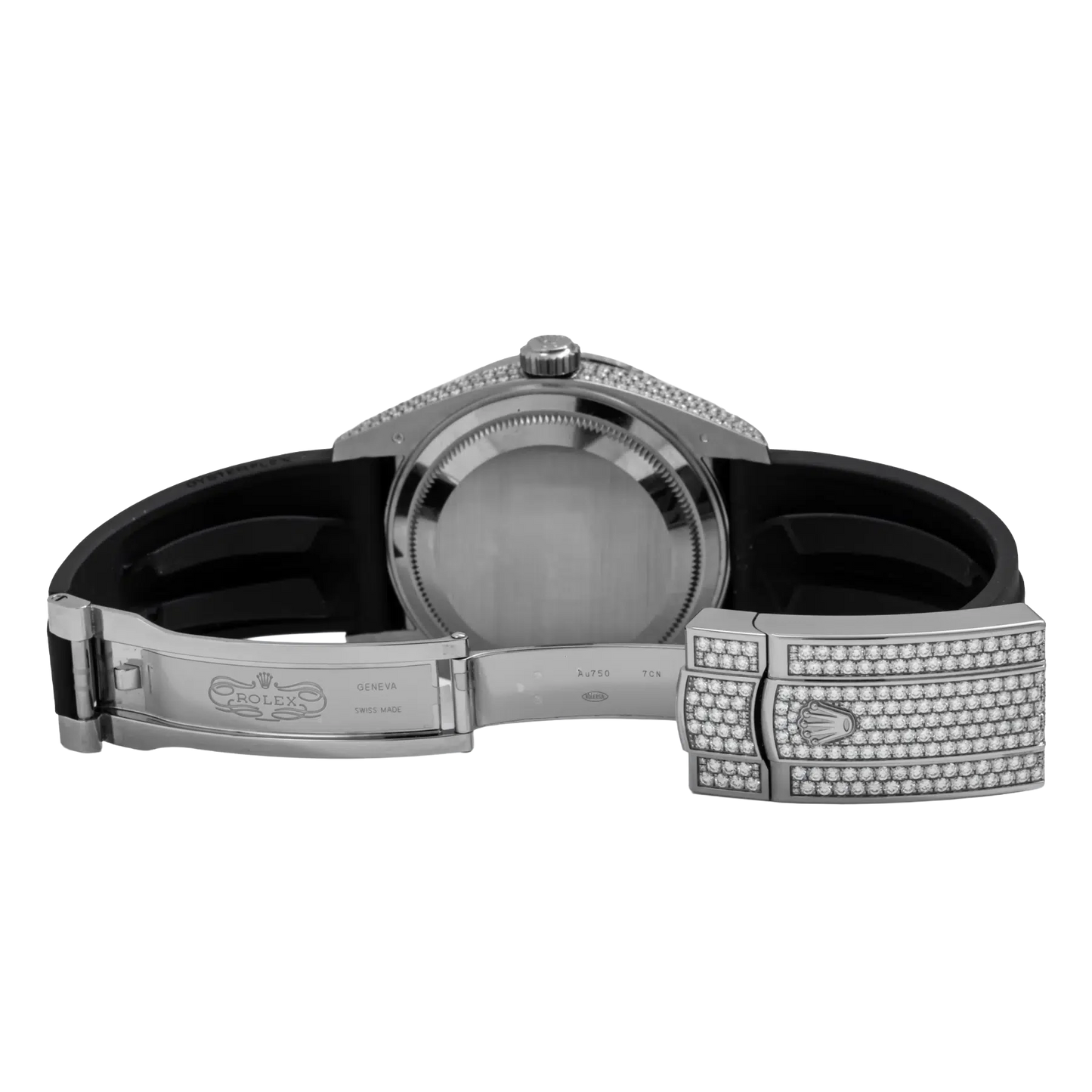 Sky-Dweller 42mm 18K White Gold Meteorite Dial Diamond Watch 326259TBR