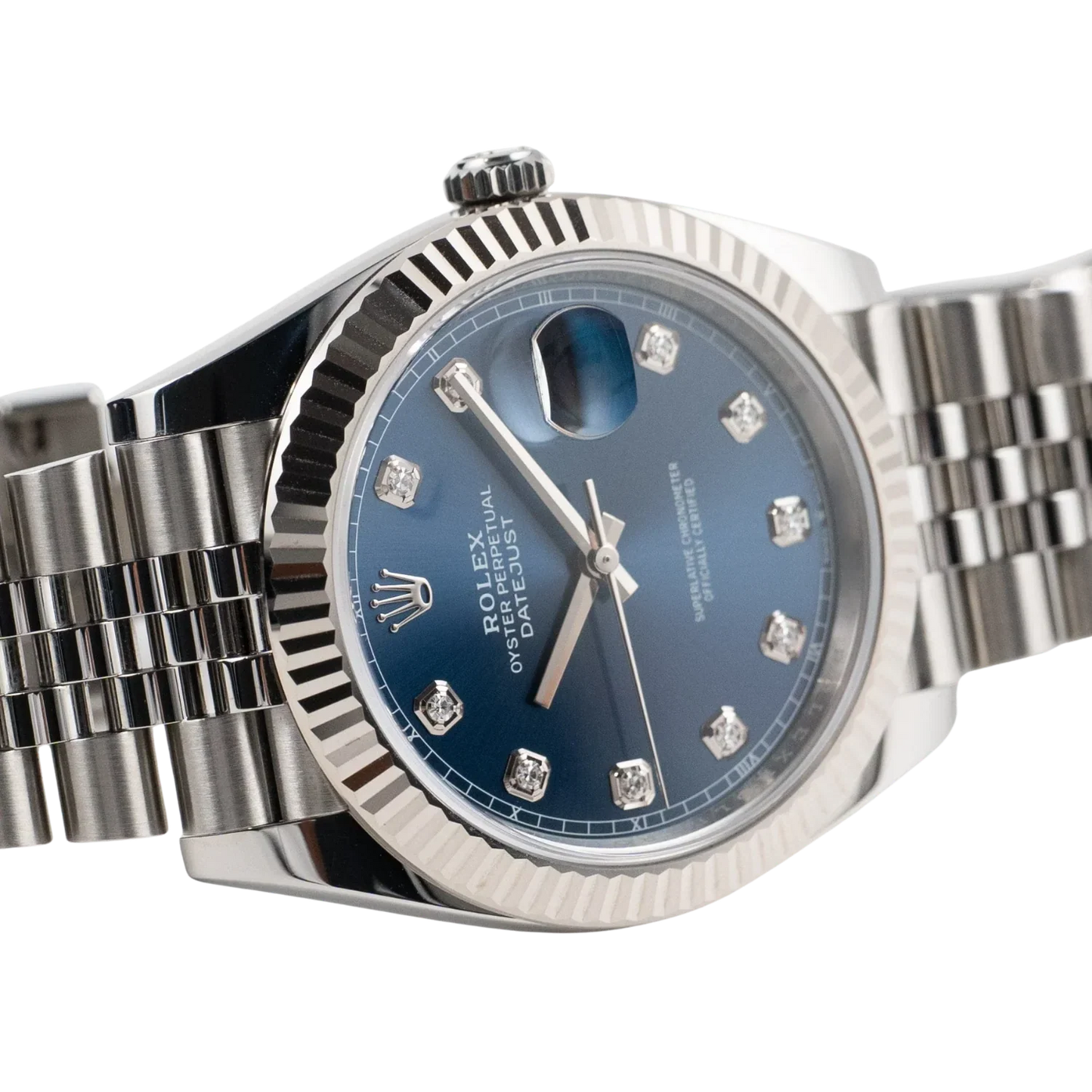 Datejust 36mm Steel & White Gold Blue Dial Diamonds m126334-0016