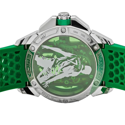 Epic X CR7 44mm Heart of CR7 Stainless Steel Green on Strap EX120.10.AD.AA.ABRUA