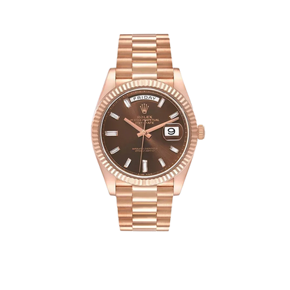 President Day-Date 40mm Rose Gold Chocolate Diamond Watch 228235