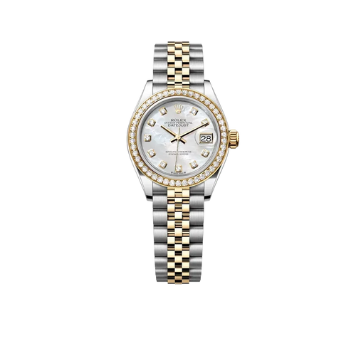 Lady-Datejust 28mm 279383RBR-0019 Oystersteel Mother of Pearl Diamond Dial Diamond Bezel Jubilee