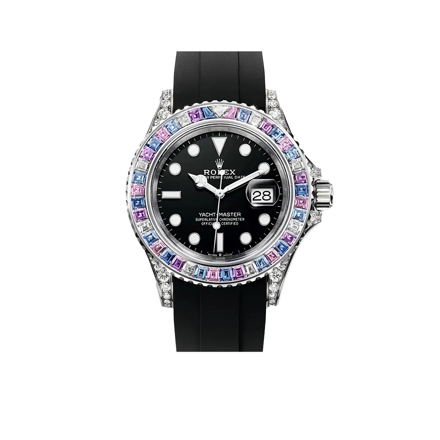Yacht-Master Cotton Candy 40mm White Gold Black Dial Oysterflex 126679SABR