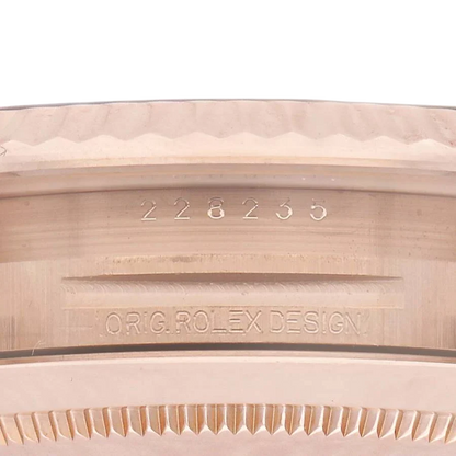 President Day-Date 40mm Rose Gold Chocolate Diamond Watch 228235