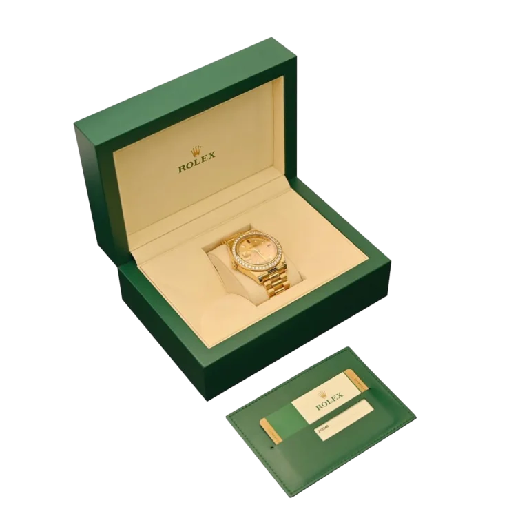 President Day-date II 41mm 218348 18k Yellow Gold Baguette Diamond & Ruby Dial