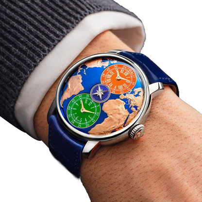 The World Is Yours Dual Time Zone Salman Khan 43mm Stainless Steel Automatic Winding DT100.10.AB.AA.ABALA