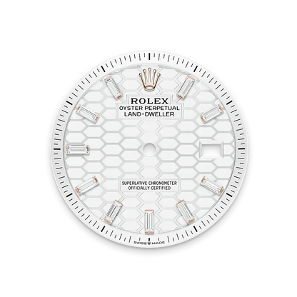 Land-Dweller Oyster 40mm Everosegold & Diamonds Intense White Honeycomb Motif Dial  127385TBR-0003