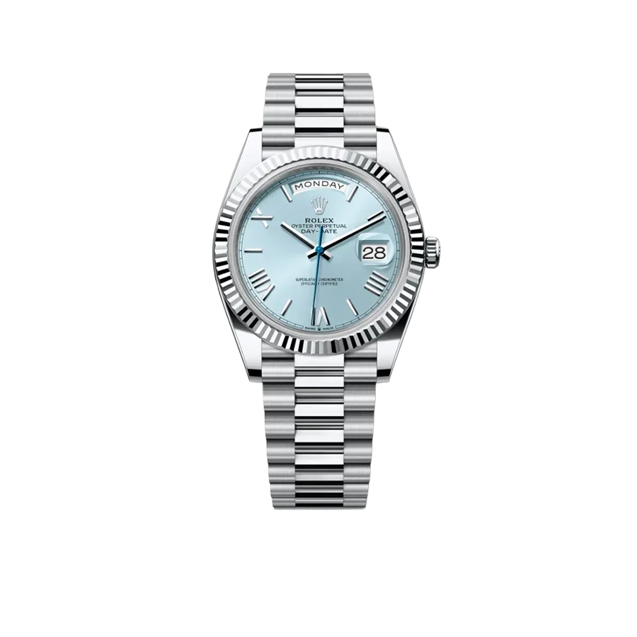 President Day-Date 40mm Ice Blue Dial Platinum Mens Watch 228236