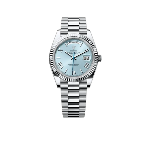 President Day-Date 40mm Ice Blue Dial Platinum Mens Watch 228236