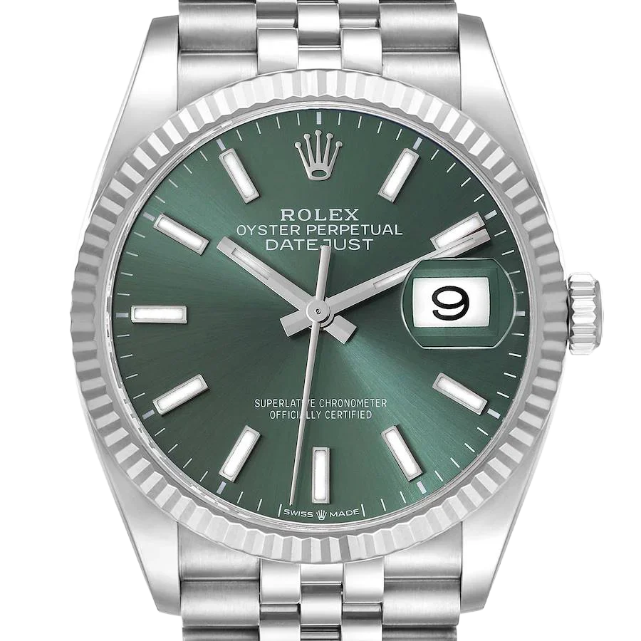 Datejust 36mm Stainless Steel Mint Green Dial Jubilee 126234