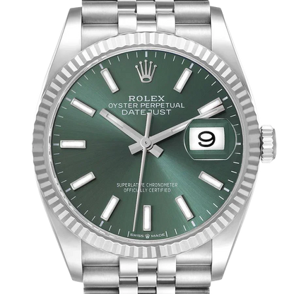 Datejust 36mm Stainless Steel Mint Green Dial Jubilee 126234