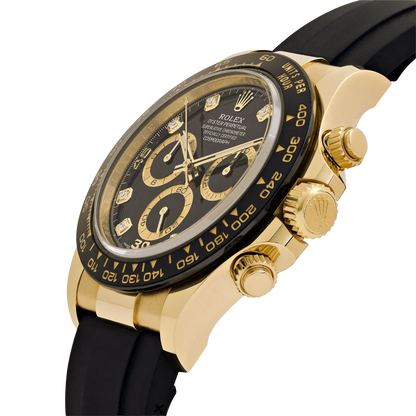 Daytona 40mm Yellow Gold Black Diamond Dial 116518LN