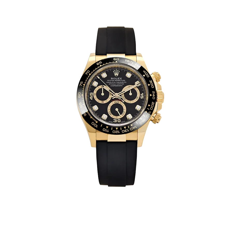 Daytona 40mm Yellow Gold Black Diamond Dial 116518LN