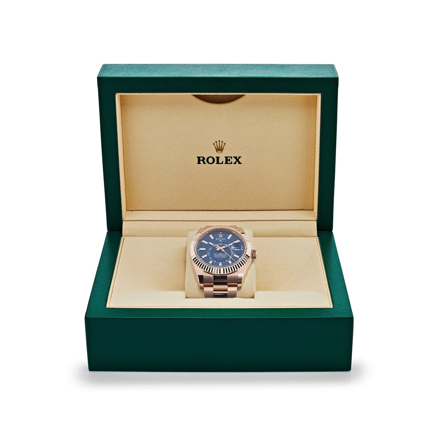 Sky-Dweller 42mm 18k Everose Gold Mens Watch 336935-0005 (Super Clone)