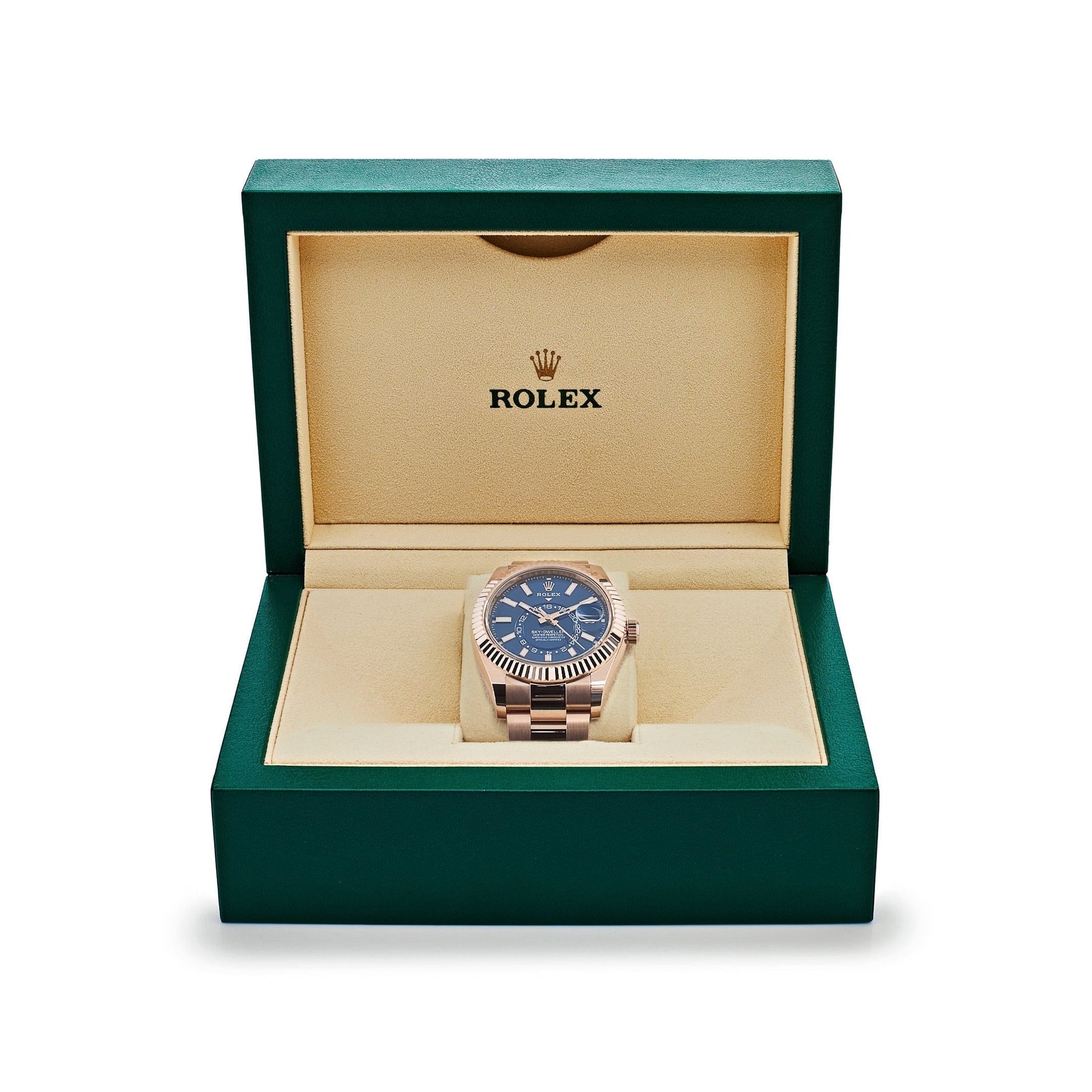 Sky-Dweller 42mm 18k Everose Gold Mens Watch 336935-0005 (Super Clone)