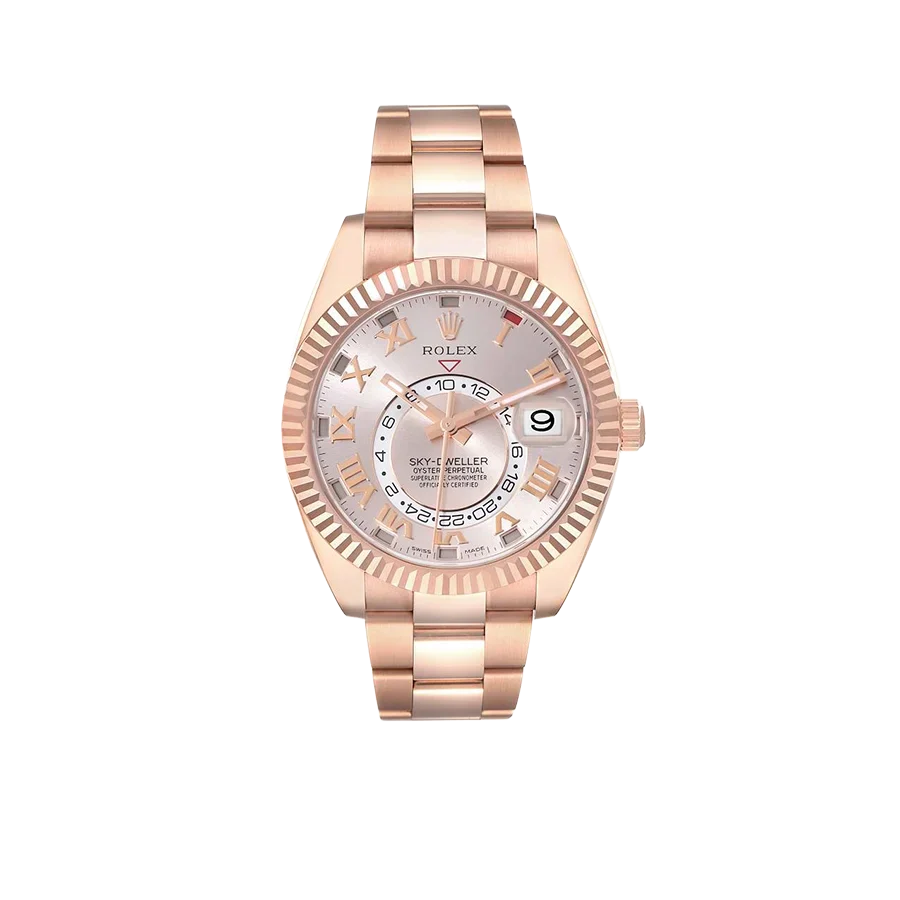 Sky-Dweller 42mm  Rose Gold Sundust Dial Mens Watch 326935