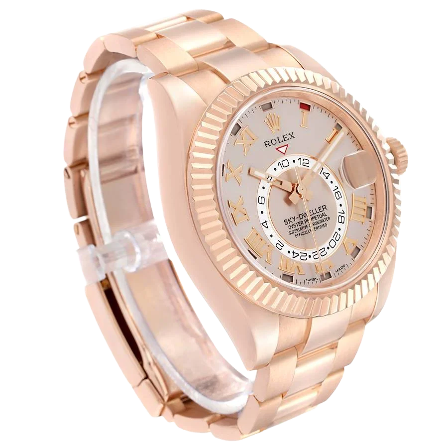 Sky-Dweller 42mm  Rose Gold Sundust Dial Mens Watch 326935