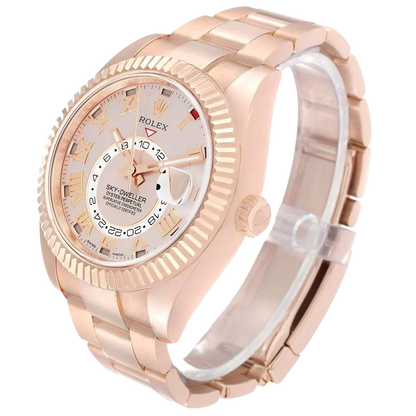 Sky-Dweller 42mm  Rose Gold Sundust Dial Mens Watch 326935